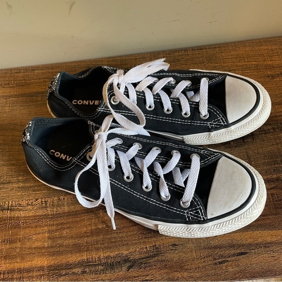 Converse Women's All Star Shoreline Shoes Sneakers Black with Floral Print - Picture 1 of 5